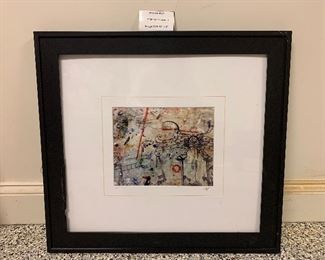 Andrew Wohl "Graffiti" artwork in good condition.  Image size 9"x12"  Price $195