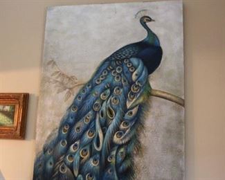Grace Feyock Large Peacock Painting