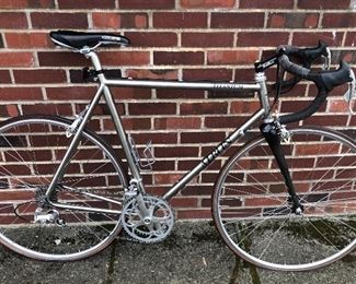 $635 - Merlin Titanium alloy 3-2.5 bicycle, 60cm seat tube. With Salsa fork, Campagnolo, Shimano & Suntour components. Circa 1990s. Needs new tires. Call or text for more pics!