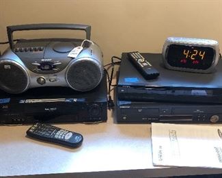 NOW$12 Sharp QT-CD210 boombox (portable CD player/radio); NOW $7 Emerson Research alarm clock radio (other items are SOLD)