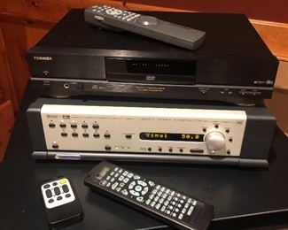 Toshiba SD-9100 DVD player w/ remote; PROCEED Audio Video preamplifier w/ remotes + original box