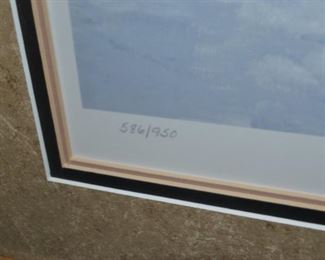 PLL #18 John Seerey Lester 'The Chase' Snow Leopard Art Print Signed Numbered Framed $75