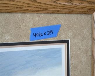 PLL #18 John Seerey Lester 'The Chase' Snow Leopard Art Print Signed Numbered Framed $75