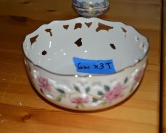 PLL #34 Lenox USA Pierced Bowl 6" $15