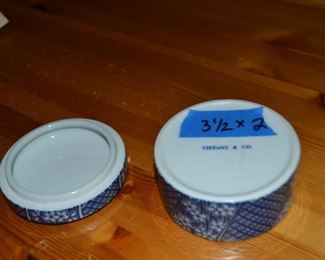 PLL #40 Tiffany & Co Blue & White Porcelain Trinket Box $20