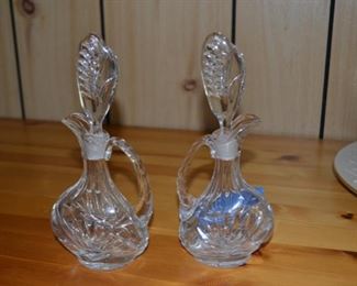 PLL #44 Pair of Handled Wine/Oil & Vinegar Carafes Pair for $25
