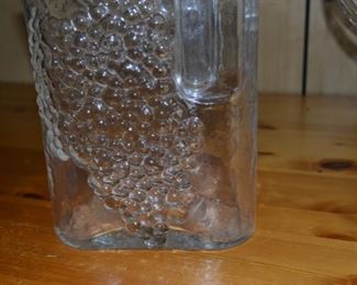 PLL #47 Vintage Mid 20thC Riedel Austria Embossed Grapes Glass Pitcher @ $25