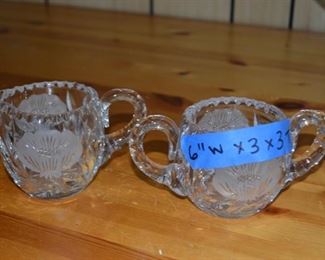 PLL #48 Cut Crystal Creamer & Sugar @ $10 pair