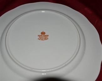 PLL #79 Royal Albert HEIRLOOM Salad Plates Cobalt Blue @ $10 for both