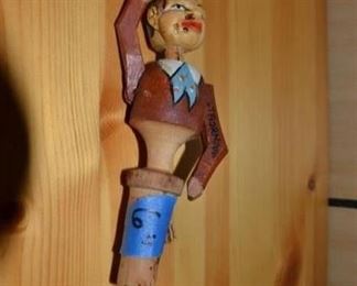 PLL #115 Vintage Carved Wooden Bottle Stopper Cork - $20