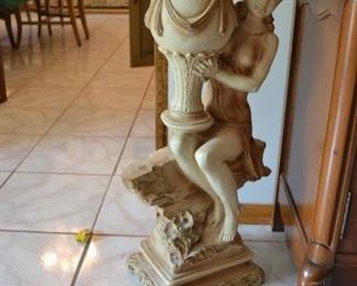 PLL #120 Plaster/Composite Statue of a Woman Holding an Urn @ $75