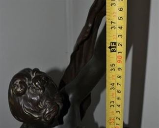 PLL #1 Auguste Moreau La Parure Du Printemps, Figure of Woman with Two Cherubs, Early 20th Century Patinated Bronze with Bronze Socle Sculpture Signed