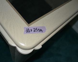 PLL #127 Pair of Side Tables with Smoke Glass Tops @ $40 ea.