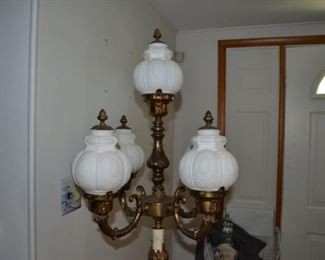 PLL #142 Marble top table floor lamp @ $175