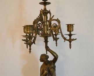 PLL #166 Pair of Bronze Candelabra artist Signed