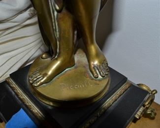 PLL #166 Pair of Bronze Candelabra artist Signed