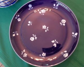 PLL 476 BLOCK "VARIANCE" BIDASOA SPAIN BLUE & WHITE FLORAL - 5 Pieces $ 75