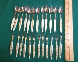 PLL 492 Pickle Forks and Demitasse Spoons @ $10 all