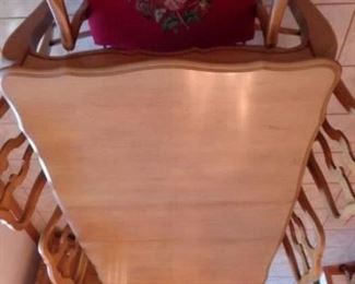 PLL 506 Dining Room Table and Chairs with Needlepoint upholstered seats @ $495 for ALL