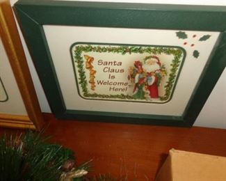 PLL 738 Framed "Santa Claus is Welcome Here!"
