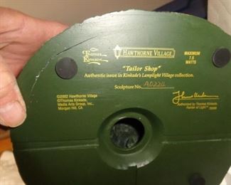 PLL 765 Thomas Kinkade Hawthorne Village " Tailor Shop" @ $10