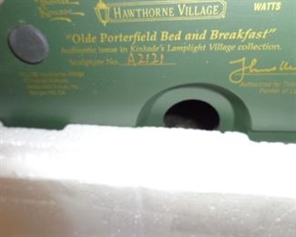 PLL 800 Thomas Kinkade Hawthorne Village "Old Porterfield Bed & Breakfast" @ $10