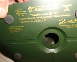 PLL 826 Thomas Kinkade Hawthorne Village "Weathervane Hutch" @ $10