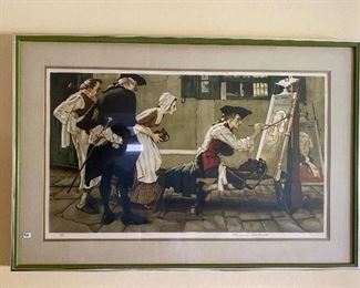 Norman Rockwell "Colonial Sign Painter" $600  **CALL (847) 630-1009 TO PURCHASE**