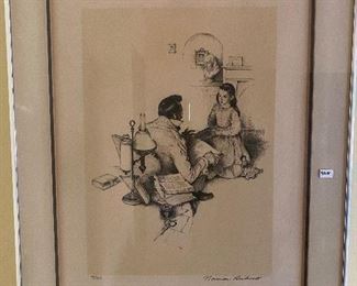 Norman Rockwell "Teacher" - 45/200 pencil signed lithograph $600  **CALL (847) 630-1009 TO PURCHASE**