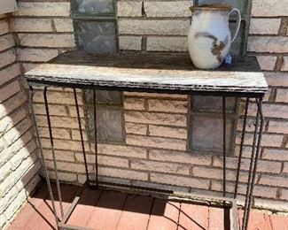 Mid Century Iron Plant Stand $45 **CALL (847) 630-1009 TO PURCHASE**