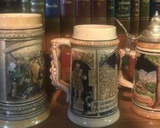 Gorgeous assortment of beer Steins 