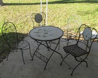 Ceramic Top Table & Chairs
