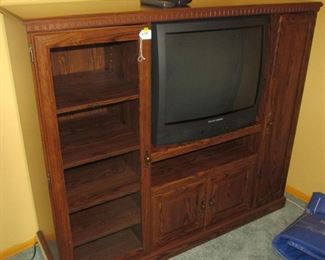 Entertainment Center with Side Storage. 