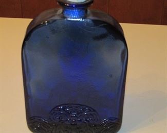 Vintage Blue Glass Bottle