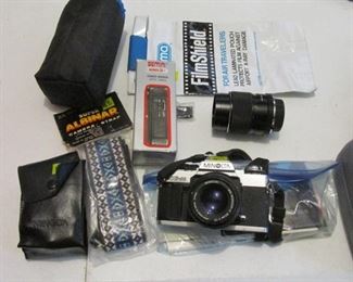Vintage Minolta Camera and Vintage Camera Items