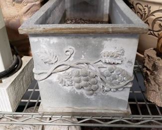 Resin green window floral box 18'W x 8.25"D x 7.75"H 