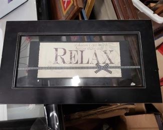 Relax framed art 