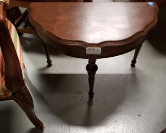 Small solid cherry accent table 26"W x 13"D x 18.5"H 