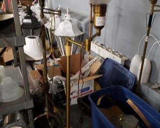 MCM Mid Century floor lamp with bakelite? base 