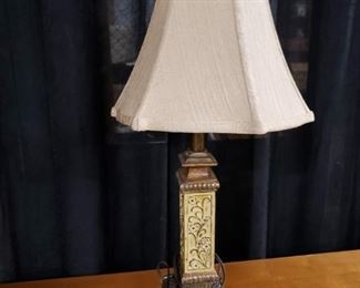 Asian style table lamp with shade 