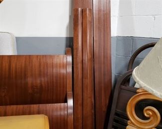 Antique Solid cherry queen sleigh bed headboard 63"W x 45.75"H footboard 63... 