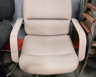 Cream Fabric padded armchair  