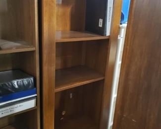 3 Shelf wood bookcase with bottom drawer 22.5"W x 13.75"D x 60"H 