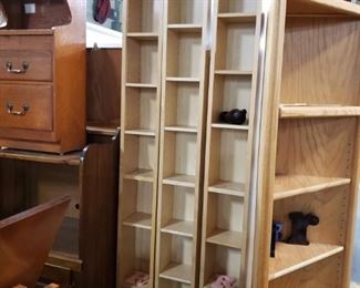 3 IKEA DVD, CD adjustable shelf racks 8"W x 6"D x 79.5"H 