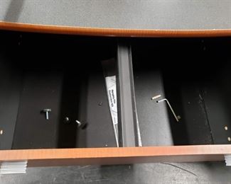 2 Drawer lateral wood grain style with gray laminate top file cabinet 