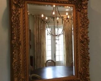 $295 Large gilt mirror 39” W x 52” L 