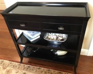 $275 - Black console with two small drawers