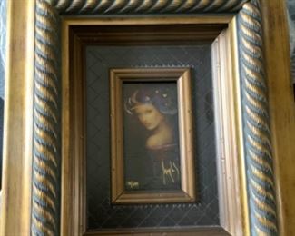 Csaba Markus La Bella   2009    4 1/2 x 2 1/2——————Hand embellished serigraph in color on board. Signed in gold nil and numbered 399 edition