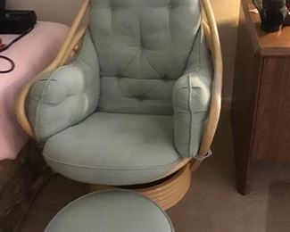 bamboo chair & Ottoman.  $150 both