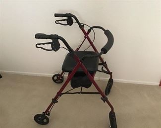 walker with seat and brakes $50